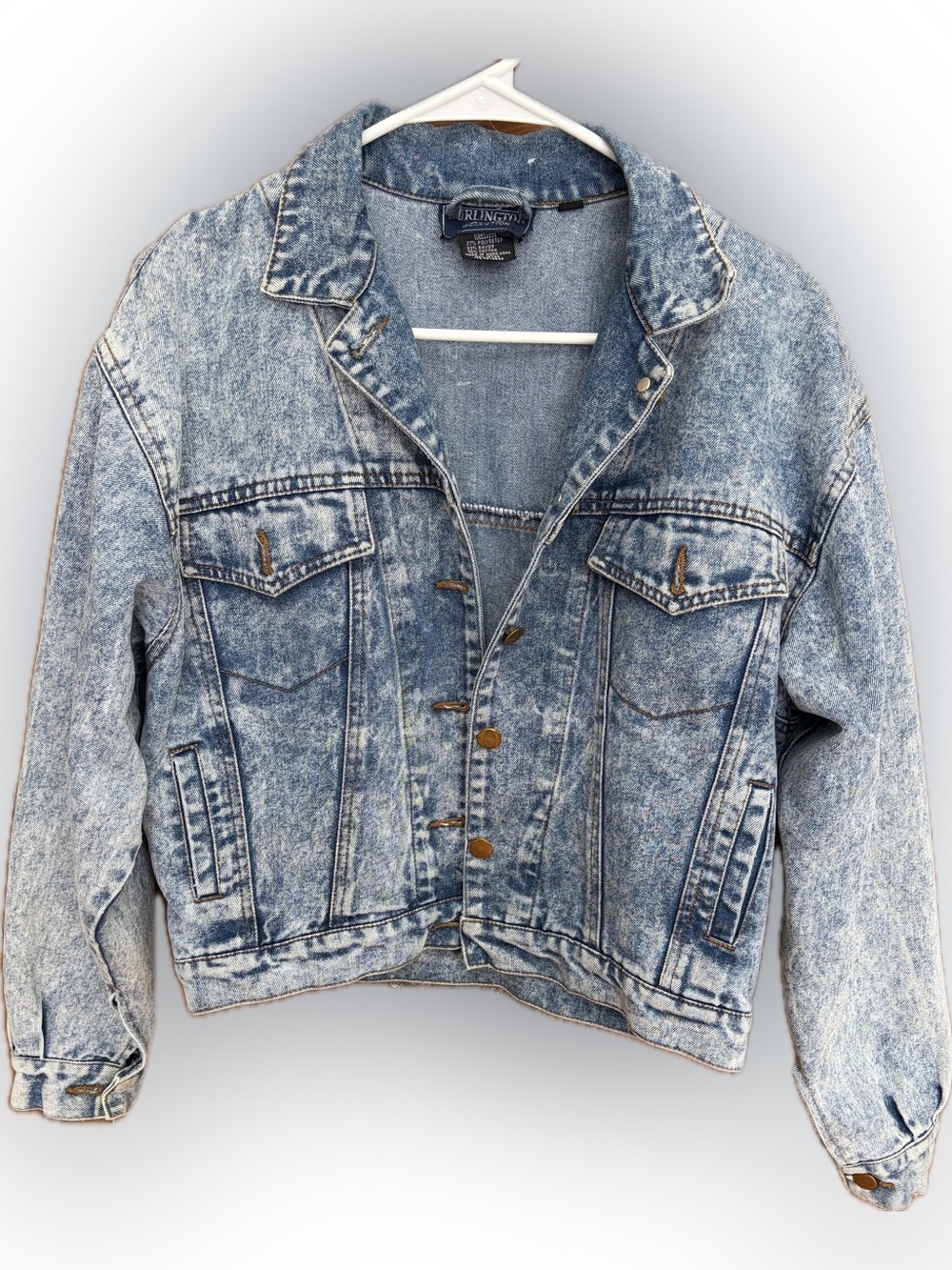 Burlington CFW Vintage 80s-90s Acid Wash Denim Jean Jacket Women’s Size Small